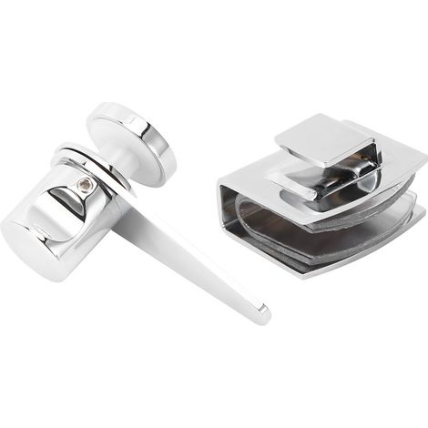 Verrou de porte vitrée, quincaillerie pour salle de bain/douche, acier inoxydable (1/5)