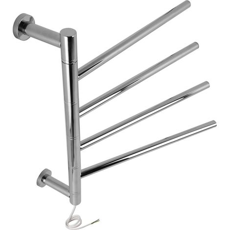 Napoli Stainless Steel Electric Heated Towel Rail H550mm W480mm Mirror Polished Finish