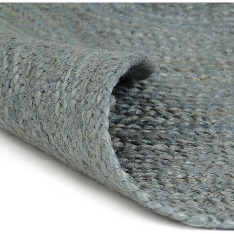 Vidaxl – Tapis rond fait à la main en jute 90 cm – Couleur vert olive – Texture douce et durable – Parfait pour décoration intérieure