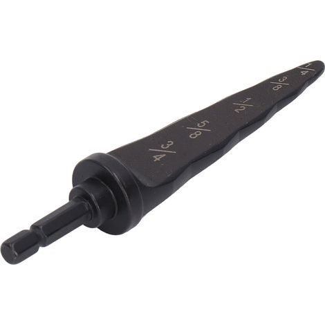 Lot de 2 élargisseur de tuyau 5 en 1 multifonction acier à haute teneur en carbone antiusure pour perçage avec perceuse pistolet 1/4 3/8 1/2 5/8 3/4 pouce CT 900S 5S (1/5)