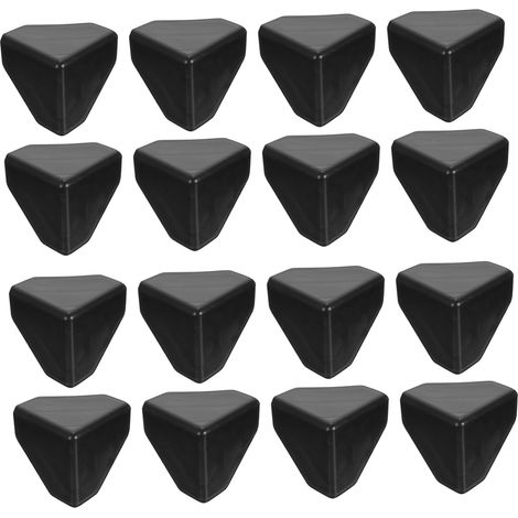 100 protège-coins 55 mm, plastique noir, pour cartons et panneaux (1/5)