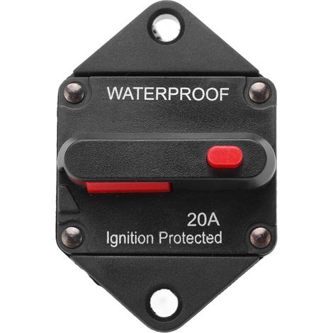 Disjoncteur manuel étanche 20A 32V pour véhicules et bateaux (1/5)