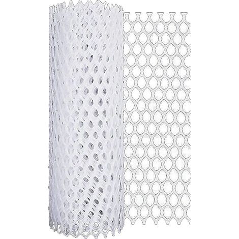 Dispositif d'étanchéité de fenêtre anti-chat - 40 cm de large, 1,2 trou - maille à cadre blanc. (1/5)