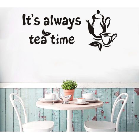 Lntyq Autocollant mural en vinyle - Pour la cuisine, la maison, les tasses, les carreaux, les cafés, les murs, les citations, les portes, les pubs Pochoirs de transfert pour placard
