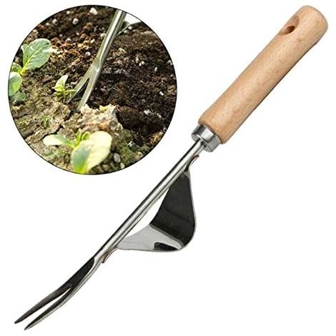 Outil de jardinage manuel pour l'extérieur, arrache-mauvaises herbes en acier inoxydable, outil multifonction pour enlever les pissenlits (1/5)