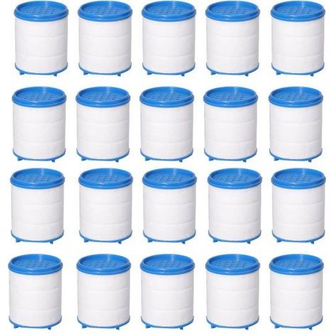 Cartouches filtrantes pour purificateur d'eau du robinet, lot de 20, adaptées aux éviers de salle de bain et de cuisine. (1/5)