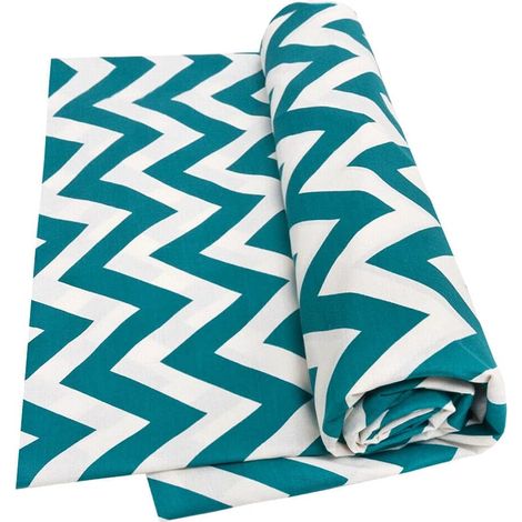 Tissu d'ameublement Couvrir tout Housse de Canapé Fauteuil-lit Motif Zig Zag Vert - 170x280 cm