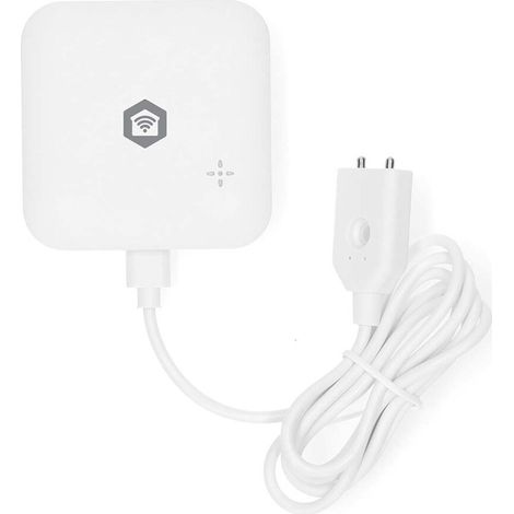 Nedis SmartLife Wassermelder / Wi-Fi / Batteriebetrieben / Verlängerung enthalten / Max. Batterie-Lebensdauer: 24 Monate / 80 dB / Weiss