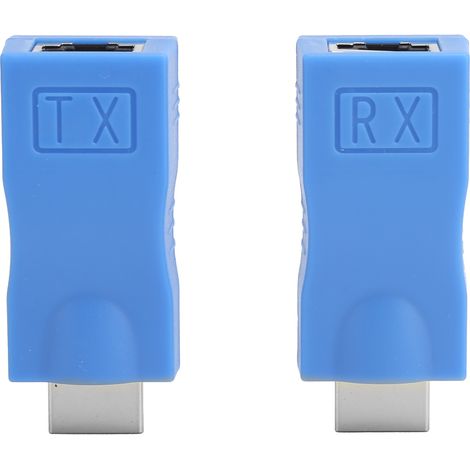 Adaptateur de Signal HDMI Mâle vers RJ45 Femelle, Extendeur et Transmetteur Récepteur (1/5)