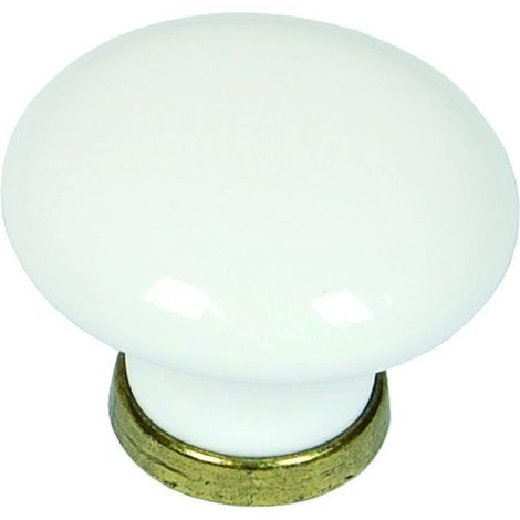 Pomoli tondi in porcellana mod.p0400 bianchi - Ø 31x26 mm - METAL STYLE - 5 pz