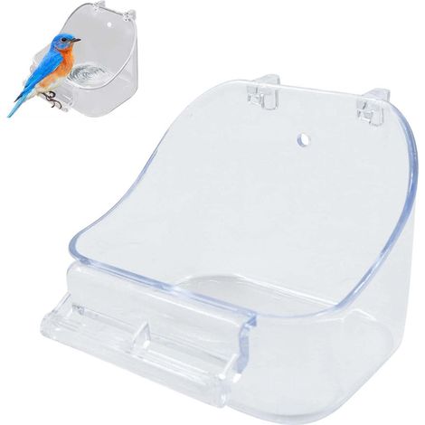 bain d'oiseaux suspendu, accessoires pour cage à oiseaux, mangeoire, transparence (1/5)