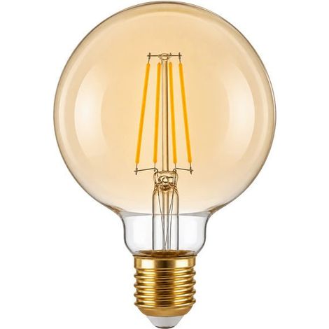 Ampoule LED Filament Connectée Wifi E27 4W Ambrée G95 CCT - 2700K/6500K - SILAMP (1/2)