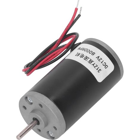 Moteur à aimant permanent CC 12 V réversible CW CCW, moteur électrique haute vitesse à forte torsion (8000 tr/min) (1/5)