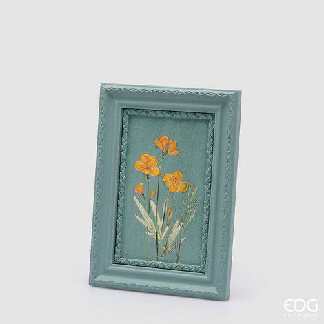 EDG Enzo De Gasperi Quadro Rettangolare con Fiori Verde 36 x 26 Cm – Decorazione Parete Design Moderno Casa