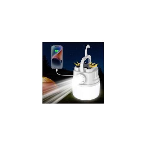 Lámpara de camping 2023 actualizada recargable, luz LED con zoom Balkwan para cortes de electricidad, linterna solar de 5000 mA, luz de emergencia, 48 horas de autonomía, ideal para senderismo (1/4)