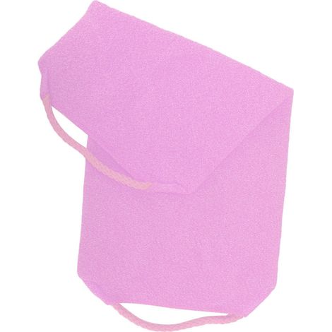 Gant de toilette exfoliant élastique pour douche, gommage corporel, serviette de bain nettoyante et massante, avec sangle rose (1/5)