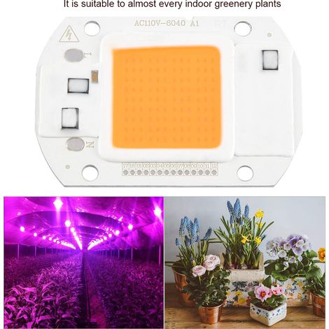20W 110V LED-Pflanzenlampe, Vollspektrum-COB-Chip für Sämlinge, Grünpflanzen und Blumen, hocheffiziente Gartenbaulampe. (1/5)