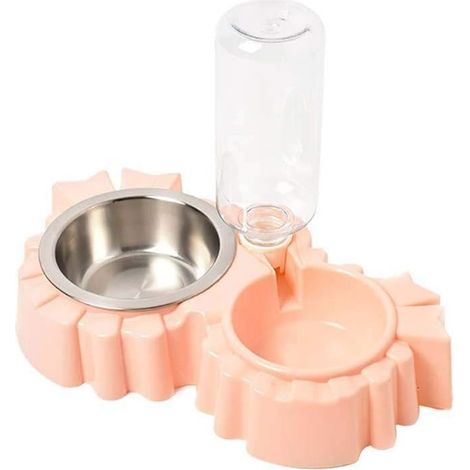 Gambleur D Eau Pour Chat - Distributeur Automatique 2 En 1 - Bol Nourriture Chien Et Chat - Accessoire Plastique Sûr - Lot De 1 (1/5)