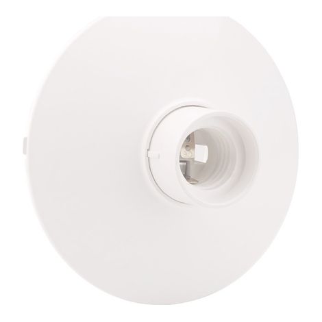Portalámparas superficie plano E27 blanco