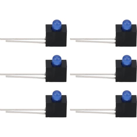 Lot de 100 supports LED, abat-jour de 3 mm, coude à 90°, composants de contrôle industriel pour éclairage bleu (1/5)