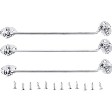 Lot de 3 crochets porte/verrou fenêtre en acier inoxydable massif 25 (1/5)