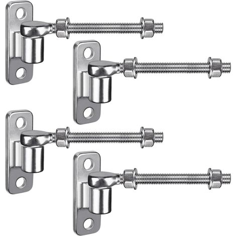 Charnières de Portail, M12 Quincaillerie de Portail de Jardin Robuste 4pcs 16mm Crochet pour Boulon de Suspension en métal sur Plaque pour Portail de Ferme/Clôture en Bois/Allée, 440lbs/15cm (1/5)