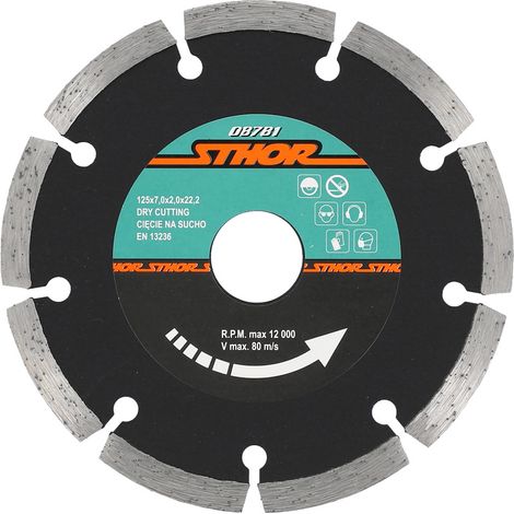 STHOR 08781 - disco de diamante, segmentado 125mm