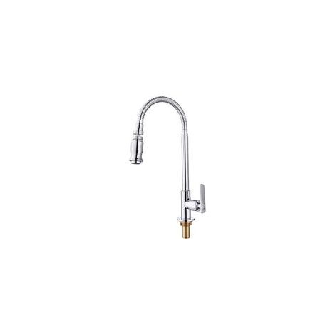 Miscelatore da cucina flessibile girevole a 360° in rame cromato – Rubinetto per lavello acqua fredda – Facile installazione – Ideale per cucine da esterno (1/4)