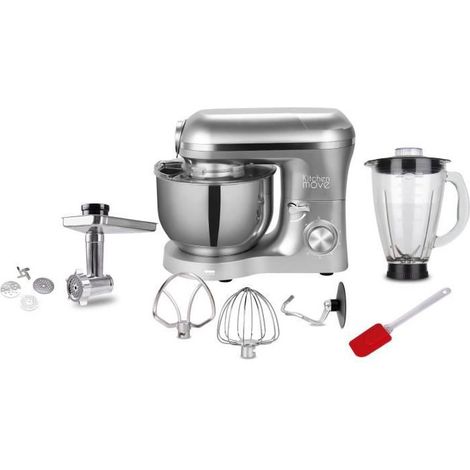 Kitchen Move – Robot pâtissier 5.5L 1500W pour pâtes à pizza et pain – Moteur puissant – Accessoires inclus – BAT1518BM