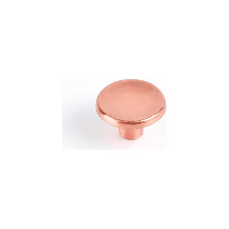 Blíster con 2 pomos redondos para mueble fabricado en zamak acabado oro rosso mate mod.774 ø35mm REI