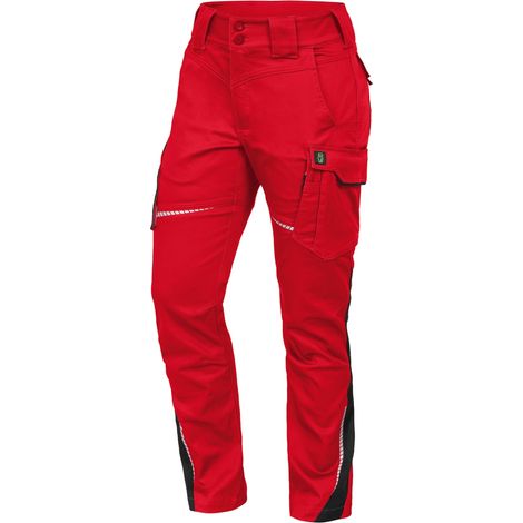 Triuso Leibwächter Damen Bundhose ohne Knietaschen Flex-Line FLXDHO22 Gr. 52 rot/schwarz
