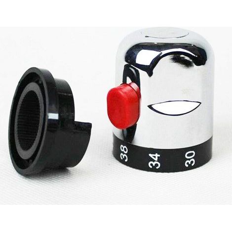 Poignée thermostatique pour baignoire/douche, 1 pièce de contrôle thermostatique de l'eau 30 ° C-42 °C Bouton de poignée thermostatique pour 24 dents / 9,5 mm (1/5)