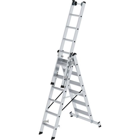 Günzburger Steigtechnik Escabeau multi-usages 3nombre de marches avec traverse nivello 3 x 6 marches - 033318 (1/4)