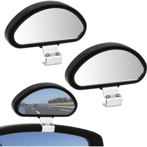 Lot de 2 rétroviseurs d'angle mort pour voiture, rétroviseur grand angle, rétroviseur auxiliaire de voiture, réglable, pour tous les véhicules (1/5)