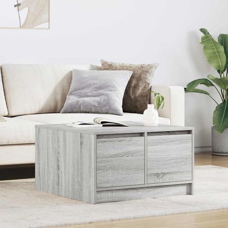 Couchtisch mit Schubladen Grau Sonoma 70,5x70x40 cm