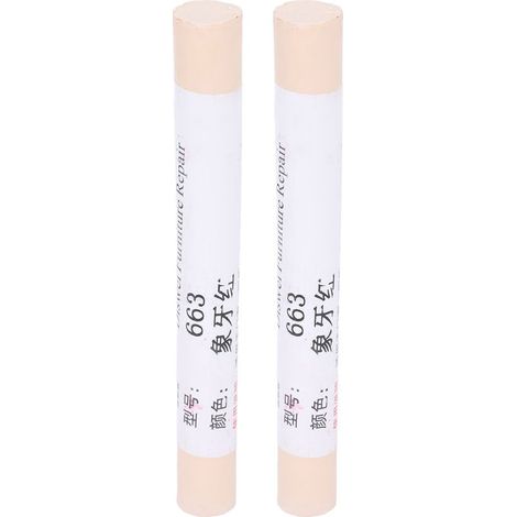 2 pièces Crayon de Réparation pour Parquet Bois, Peinture de Remplissage Rayures, Matériel de Réparation Meubles en Composite Couleur Ivoire Rouge (1/5)