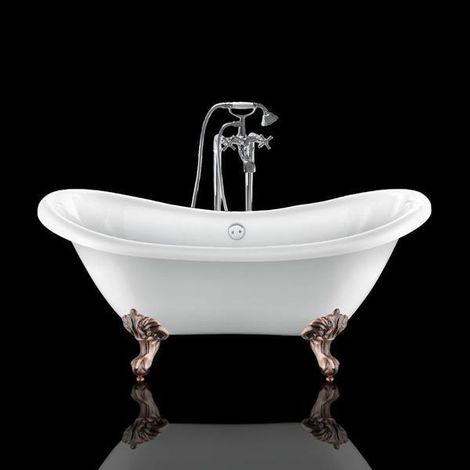 Bañera con patas DARLINGTON 175 cm patas ÁGUILA COBRE ENVEJECIDO
