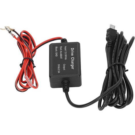 Kit de câblage dur pour caméra embarquée, surveillance 24h haute sécurité, compatible rétroviseur caméra GPS, radar détecteur MICRO (1/5)