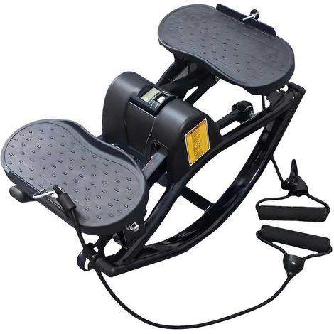 Appareil de step latéral avec bandes de résistance, peu encombrant, idéal pour le fitness en intérieur. Facile à utiliser et multicolore. (1/4)