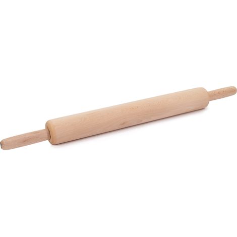Lupia - Mattarello in Legno Girevole con Asse in Metallo, Lunghezza 51 cm, Diametro 4,5 cm, Strumento da Cucina Robusto e Durevole per Preparare Pizza, Pasta Fresca e Biscotti (1/4)
