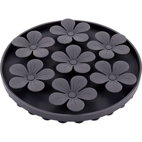 Gamelle Anti Glouton - Mangeoire Lente en Silicone Souple - Pour Chien et Chat - Diamètre 20 cm - 1 Pièce