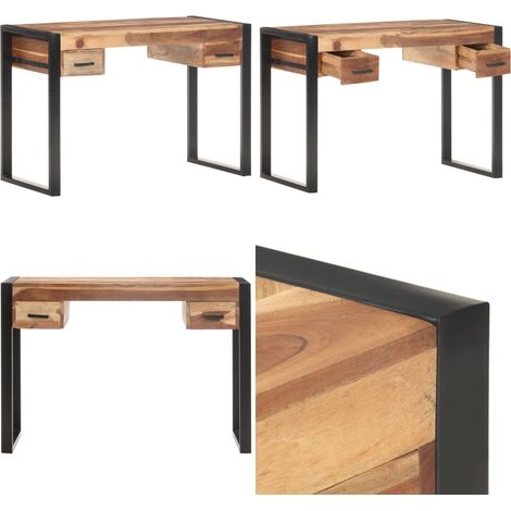 vidaXL Schreibtisch 110x50x76 cm Massivholz (1/5)