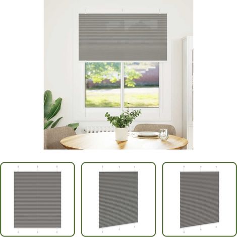 vidaXL Sonnenschutz - Plissee Anthrazit 105x100 cm Stoffbreite 104,4 cm Polyester (1/5)