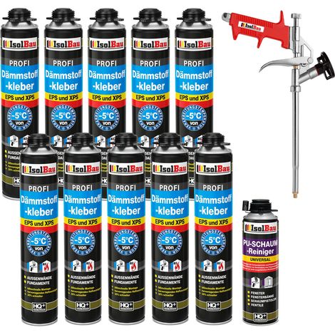 Dämmstoffkleber 750ml PU-Klebeschaum Perimeterkleber PU-Reiniger Schaumpistole