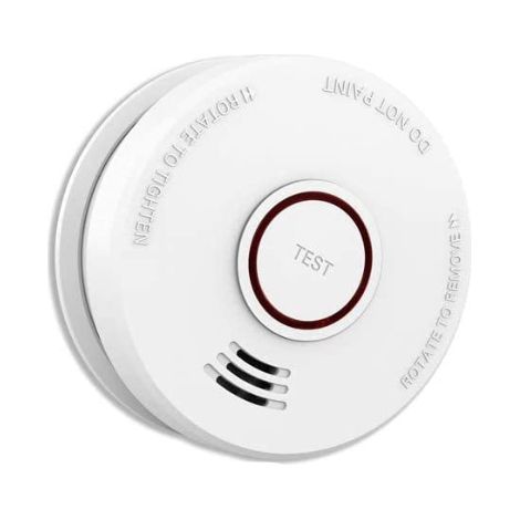 Stück Rauchmelder, batteriebetrieben (9 V), fotoelektrischer Sensor, einfach zu installieren, mit akustischem Warnlicht