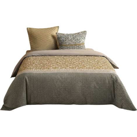 Parure de lit 240 x 260 cm Embruns moutarde (1/5)