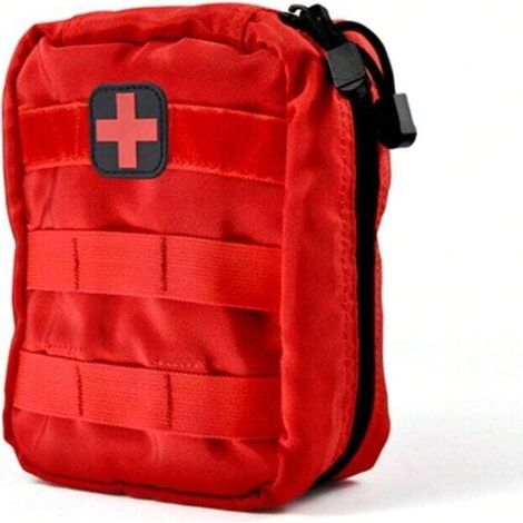 Trousse de Premiers Secours, Soins Professionnels Faciles à Transporter, Trousse médicale d'alpinisme Portable, Trousse d'urgence, adaptée au Camping, à la randonnée, aux Voyages (1 pièce Rouge) (1/4)