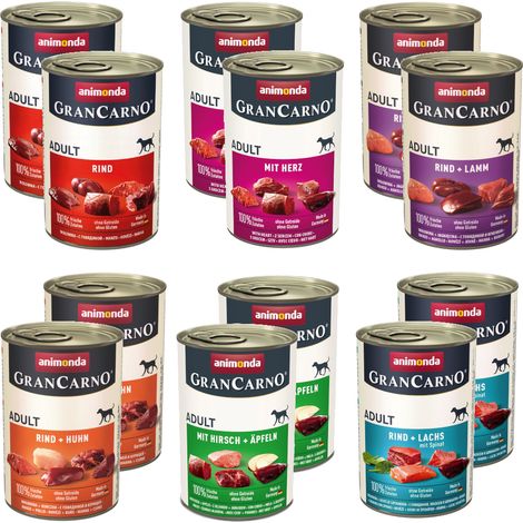 ANIMONDA Grancarno Adulte Assortiment de saveurs 10+2x400g GRATUIT (1/5)
