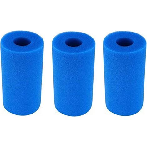 Filtre Piscine Intex Type A, Éponge Filtrante Type A, Filtre de Piscine en Mousse Lavable Reutilisable, Filtre Éponge Cartouche, Filtre Spa Intex Type A Reutilisable (3 Pièces-Type A) (1/5)