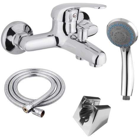 Fontastock Juego de accesorios para baño y ducha Zinc 4 piezas (1/5)